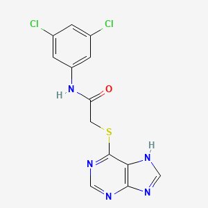 molecular formula C13H9Cl2N5OS B15117879 N-(3,5-dichlorophenyl)-2-(7H-purin-6-ylsulfanyl)acetamide 