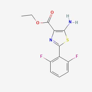 molecular formula C12H10F2N2O2S B1511807 Ethyl 5-amino-2-(2,6-difluorophenyl)thiazole-4-carboxylate CAS No. 1187056-41-2