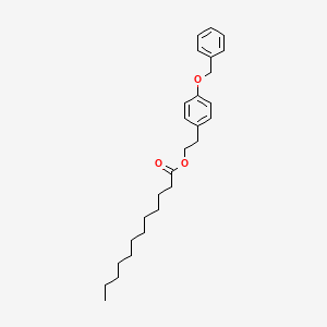 molecular formula C27H38O3 B1511827 Dodecanoic acid, 2-[4-(phenylmethoxy)phenyl]ethyl ester CAS No. 794564-07-1