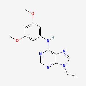 molecular formula C15H17N5O2 B15118419 N-(3,5-dimethoxyphenyl)-9-ethyl-9H-purin-6-amine 