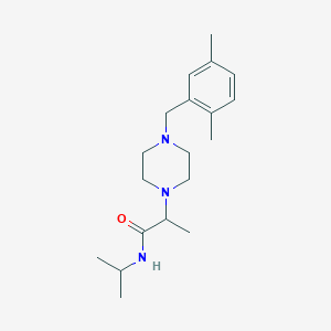 molecular formula C19H31N3O B15118635 2-{4-[(2,5-dimethylphenyl)methyl]piperazin-1-yl}-N-(propan-2-yl)propanamide 