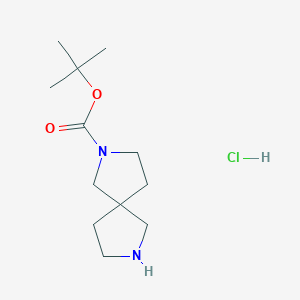 molecular formula C12H23ClN2O2 B1511870 tert-Butyl 2,7-diazaspiro[4.4]nonane-2-carboxylate hydrochloride CAS No. 1147423-20-8