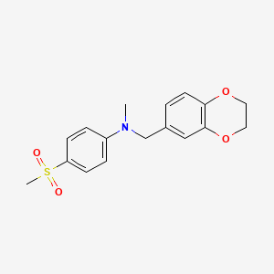 molecular formula C17H19NO4S B15118831 N-[(2,3-dihydro-1,4-benzodioxin-6-yl)methyl]-4-methanesulfonyl-N-methylaniline 