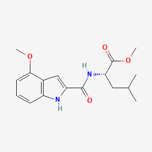 molecular formula C17H22N2O4 B15118836 methyl (2S)-2-[(4-methoxy-1H-indol-2-yl)formamido]-4-methylpentanoate 