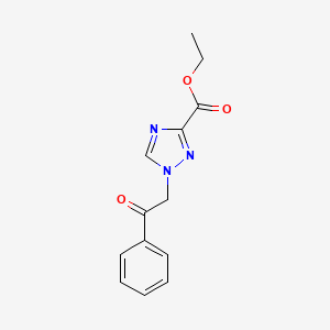 molecular formula C13H13N3O3 B15118862 ethyl 1-(2-oxo-2-phenylethyl)-1H-1,2,4-triazole-3-carboxylate 