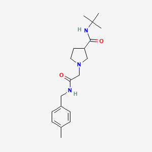 molecular formula C19H29N3O2 B15118981 N-tert-butyl-1-({[(4-methylphenyl)methyl]carbamoyl}methyl)pyrrolidine-3-carboxamide 