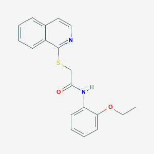 molecular formula C19H18N2O2S B15119167 N-(2-ethoxyphenyl)-2-(isoquinolin-1-ylsulfanyl)acetamide 