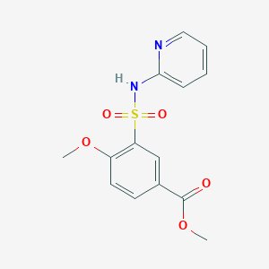 molecular formula C14H14N2O5S B15119202 Methyl 4-methoxy-3-[(pyridin-2-yl)sulfamoyl]benzoate 