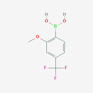 molecular formula C8H8BF3O3 B151193 (2-Methoxy-4-(trifluoromethyl)phenyl)boronic acid CAS No. 312936-89-3
