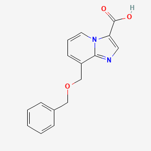 molecular formula C16H14N2O3 B1511943 Imidazo[1,2-a]pyridine-3-carboxylic acid,8-[(phenylmethoxy)methyl]- 