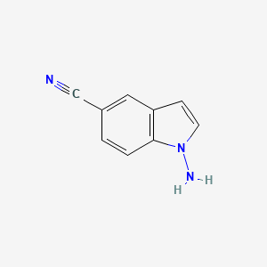 molecular formula C9H7N3 B1511959 1-aminoindole-5-carbonitrile 