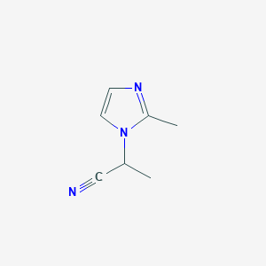 molecular formula C7H9N3 B151196 1-(1-Cyanoethyl)-2-methyl-1H-imidazole CAS No. 139958-54-6