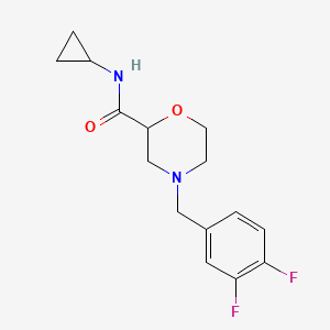 molecular formula C15H18F2N2O2 B15120246 N-cyclopropyl-4-[(3,4-difluorophenyl)methyl]morpholine-2-carboxamide 