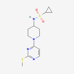 molecular formula C13H20N4O2S2 B15120280 N-{1-[2-(methylsulfanyl)pyrimidin-4-yl]piperidin-4-yl}cyclopropanesulfonamide 