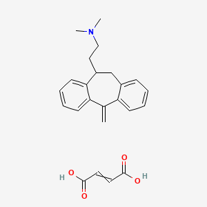 molecular formula C24H27NO4 B1512032 but-2-enedioic acid;N,N-dimethyl-2-(2-methylidene-9-tricyclo[9.4.0.03,8]pentadeca-1(15),3,5,7,11,13-hexaenyl)ethanamine CAS No. 42834-51-5