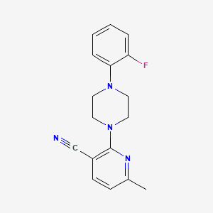 molecular formula C17H17FN4 B15120329 2-[4-(2-Fluorophenyl)piperazin-1-yl]-6-methylpyridine-3-carbonitrile 