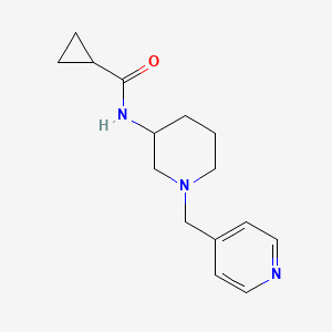 molecular formula C15H21N3O B15120492 N-{1-[(pyridin-4-yl)methyl]piperidin-3-yl}cyclopropanecarboxamide 