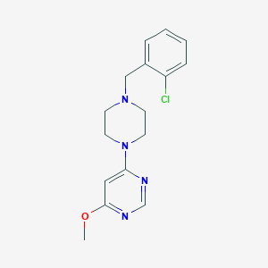 molecular formula C16H19ClN4O B15120532 4-{4-[(2-Chlorophenyl)methyl]piperazin-1-yl}-6-methoxypyrimidine 