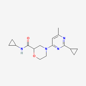 molecular formula C16H22N4O2 B15120566 N-cyclopropyl-4-(2-cyclopropyl-6-methylpyrimidin-4-yl)morpholine-2-carboxamide 