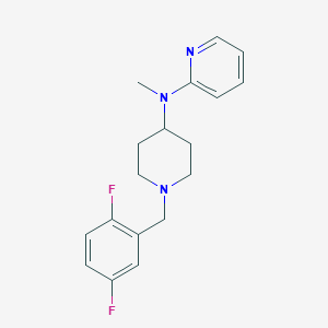 molecular formula C18H21F2N3 B15120787 N-{1-[(2,5-difluorophenyl)methyl]piperidin-4-yl}-N-methylpyridin-2-amine 