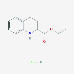 molecular formula C12H16ClNO2 B1512114 Ethyl 1,2,3,4-tetrahydroquinoline-2-carboxylate hydrochloride 