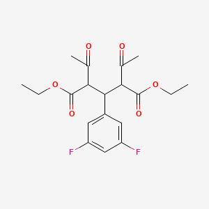 molecular formula C19H22F2O6 B1512136 Diethyl 2,4-diacetyl-3-(3,5-difluorophenyl)pentanedioate 