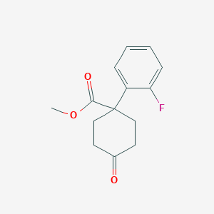 molecular formula C14H15FO3 B1512149 Methyl 1-(2-fluorophenyl)-4-oxocyclohexanecarboxylate CAS No. 1384265-52-4