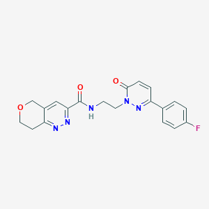 molecular formula C20H18FN5O3 B15121691 N-{2-[3-(4-fluorophenyl)-6-oxo-1,6-dihydropyridazin-1-yl]ethyl}-5H,7H,8H-pyrano[4,3-c]pyridazine-3-carboxamide 