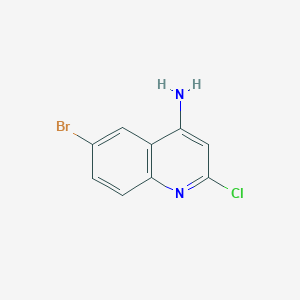molecular formula C9H6BrClN2 B1512175 6-Bromo-2-chloroquinolin-4-amine CAS No. 1256834-38-4