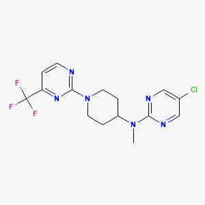 molecular formula C15H16ClF3N6 B15121948 5-chloro-N-methyl-N-{1-[4-(trifluoromethyl)pyrimidin-2-yl]piperidin-4-yl}pyrimidin-2-amine 