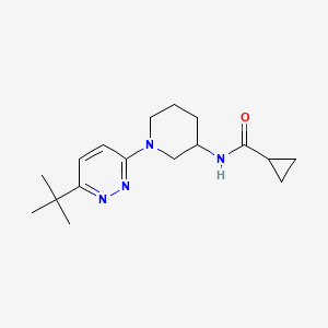 molecular formula C17H26N4O B15121971 N-[1-(6-tert-butylpyridazin-3-yl)piperidin-3-yl]cyclopropanecarboxamide 