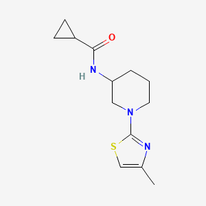 molecular formula C13H19N3OS B15121995 N-[1-(4-methyl-1,3-thiazol-2-yl)piperidin-3-yl]cyclopropanecarboxamide 