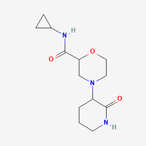 molecular formula C13H21N3O3 B15122144 N-cyclopropyl-4-(2-oxopiperidin-3-yl)morpholine-2-carboxamide 