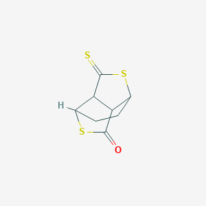 molecular formula C8H8OS3 B151223 Dihydro-1,4-ethano-1H,3H-thieno(3,4-c)thiophen-6-one-3(4H)-thione CAS No. 129679-51-2