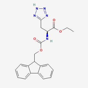 (S)-Ethyl 2-((((9H-fluoren-9-YL)methoxy)carbonyl)amino)-3-(2H-tetrazol-5-YL)propanoate