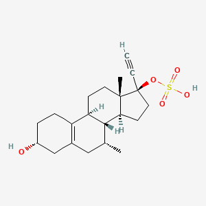 [(3R,7R,8R,9S,13S,14S,17R)-17-Ethynyl-3-hydroxy-7,13-dimethyl-2,3,4,6,7,8,9,11,12,14,15,16-dodecahydro-1H-cyclopenta[a]phenanthren-17-yl] hydrogen sulfate