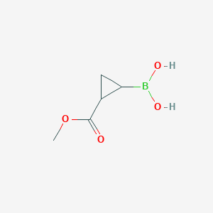 molecular formula C5H9BO4 B15122736 trans-2-Methoxycarbonylcyclopropane-boronicacid 