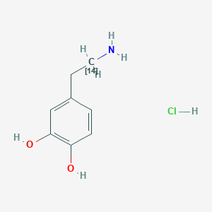 molecular formula C8H12ClNO2 B1512289 Dopamine-8-14C hydrochloride 