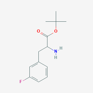 molecular formula C13H18FNO2 B15123053 Tert-butyl 2-amino-3-(3-fluorophenyl)propanoate 