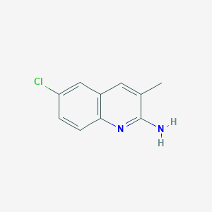 molecular formula C10H9ClN2 B151232 2-Amino-6-chloro-3-methylquinoline CAS No. 137110-42-0