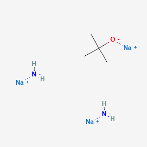 molecular formula C4H13N2Na3O B1512327 Trisodium;azanide;2-methylpropan-2-olate 