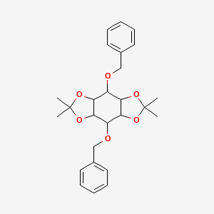 molecular formula C26H32O6 B15123404 DL-1,2,4,5-bis-o-(1-Methylethylidene)-3,6-bis-o-(phenylmethyl)-myo-inositol CAS No. 98974-90-4