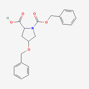 molecular formula C20H21NO5 B15123498 4-Phenylmethoxy-1-phenylmethoxycarbonylpyrrolidine-2-carboxylic acid 