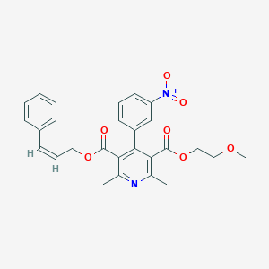 molecular formula C27H26N2O7 B151235 (Z)-Dehydro Cilnidipine CAS No. 146845-35-4