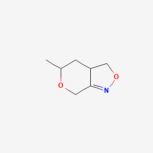 molecular formula C7H11NO2 B15123543 (3aR,5R)-3a,4,5,7-tetrahydro-5-methyl-3H-pyrano[3,4-c]isoxazole 