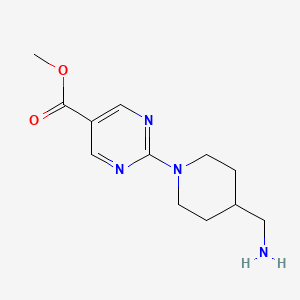 molecular formula C12H18N4O2 B15123567 Methyl 2-(4-(aminomethyl)piperidin-1-yl)pyrimidine-5-carboxylate CAS No. 875318-56-2