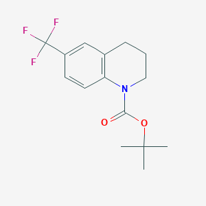 molecular formula C15H18F3NO2 B15123583 tert-butyl 6-(trifluoromethyl)-3,4-dihydroquinoline-1(2H)-carboxylate 