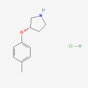 molecular formula C11H16ClNO B15123665 (S)-3-(4-Methylphenoxy)-pyrrolidine HCl 