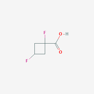 molecular formula C5H6F2O2 B15123676 1,3-Difluorocyclobutane-1-carboxylic acid 