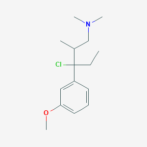 molecular formula C15H24ClNO B15123679 [R-(R*,R*)]-gamma-Chloro-gamma-ethyl-3-methoxy-N,N,beta-trimethylbenzenepropanamine 